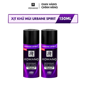 Hình ảnh Combo 2 Xịt khử mùi Romano URBANE SPIRIT 150ML