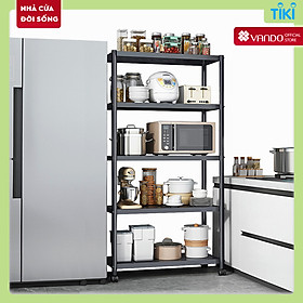 Kệ lò vi sóng đa năng Thép Carbon cao cấp Vando, kệ để đồ nhà bếp siêu chịu lực 300kg sơn tĩnh điện chống bong tróc, kệ nhà bếp