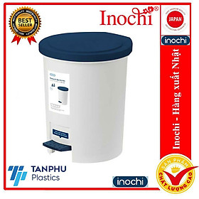 Mua Thùng Rác Nhựa Cao Cấp Đạp Chân Nắp Đậy Tròn 6 Lít cao cấp hàng Inochi Nhật Bản có Nano bạc khử khuẩn không mùi kích thước (243 x 233 x 282 mm) - Giao màu ngẫu nhiên