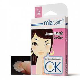 Hộp miếng dán hỗ trợ trị mụn che khuyết điểm Miacare (12 miếng)