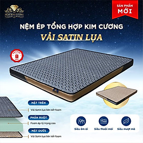 Mua Nệm Ép Tổng Hợp Kim  Cương  Vải Satin Lụa