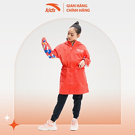 Áo khoác dáng dài bé gái Anta Kids chất liệu cao cấp, chống nước cản gió 362017686-2