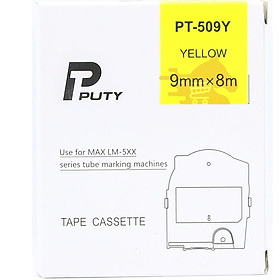 Mua Băng in nhãn Max LM-PT512Y  khổ rộng 12mm  dài 8m/cái  màu vàng sử dụng cho máy in ống lồng đầu cos Max LM-550E  LM-550A  LM-550A2