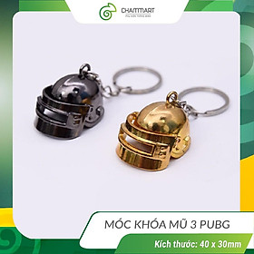 Móc khóa pubg mũ 3 cosplay mô hình mũ bảo hiểm không gỉ cực ngầu Chammart