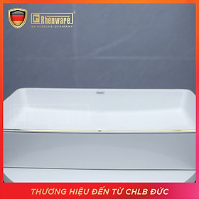 CHẬU LAVABO CHỮ NHẬT TRẮNG VIỀN VÀNG , NHẬP KHẨU CAO CẤP CHÍNH HÃNG RHENWARE LVB-26060G