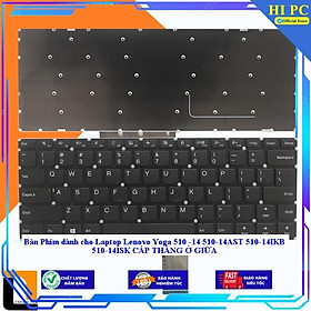 Bàn Phím dành cho Laptop Lenovo Yoga 510 -14 510-14AST 510-14IKB 510-14ISK CÁP THẲNG Ở GIỮA - Hàng Nhập Khẩu