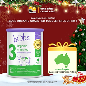Sản phẩm dinh dưỡng công thức hữu cơ Bubs Organic Grass Fed Toddler Milk Drink 3 (12–36 tháng tuổi)