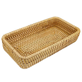 Kitchen Rattan Storage Basket Bread Picnic Basket for Lunch Fruits