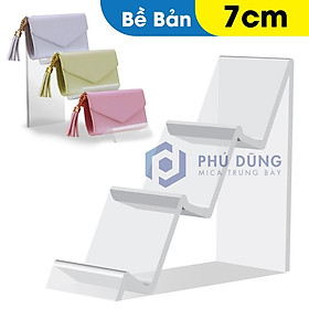Mua Kệ Mica TRONG SUỐT Trưng Bày Bóp/ Ví 3 Tầng - Bề Bản 7cm