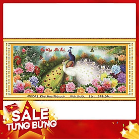 Mua Tranh thêu chữ thập chim công mo0045 149x64cm