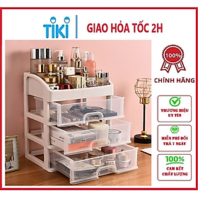 Kệ Đựng Mỹ Phẩm Đồ Trang Điểm Trang Sức 4 Tầng Ngăn Kéo Bền Đẹp