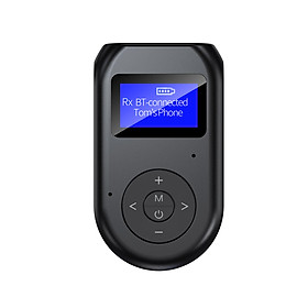 Bộ thu phát âm thanh BT-11 Bluetooth 5.0 không dây màn hình LCD 3.5mm AUX với Mic cho loa TV
