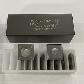 Dao mảnh hợp kim Tigra/Đức 15x15x2.5/D=6.2/R=0.5/30°/T10MG - 104118