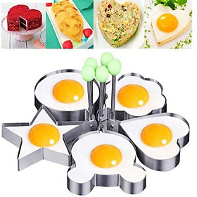 Mua Bộ 5 khuôn tạo hình chiên trứng và làm bánh bằng inox