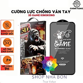 Kính Cường Lực Chống Vân Tay 3D KINGKONG Full Hộp Giấy- Hàng Chính Hãng