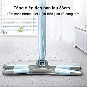 Cây lau nhà chữ X thông minh đầu xoay 360 độ tiện ích có bông lau