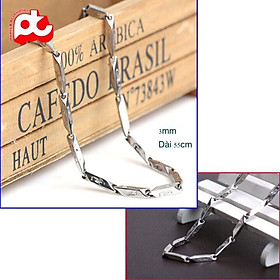 Dây Chuyền Nam Inox Hỏa Tiển 3mm Khăc Hoa Văn Thép Không Gỉ