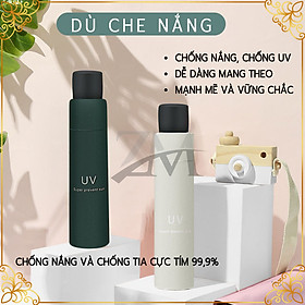 Hình ảnh Ô  che nắng  , che mưa  có túi đựng nhỏ gọn   , màu sắc sang trọng   phủ lớp chống tia UV  xếp gọn tiện dụng , đi dạo dã ngoại , bảo vệ sức khỏe khi trời mưa nắng 