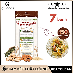 Bánh gạo lứt phủ granola siêu hạt GUfoods - Bữa ăn nhẹ tiện lợi, Giàu dinh dưỡng, Ăn vặt healthy, Nạp nhanh năng lượng, Ăn kiêng, Eat clean, Thuần chay