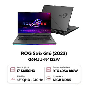 Mua Asus ROG Strix G16 G614JU-N4132W (Intel Core i7-13650HX | RTX 4050 |16GB | 512GB | 16 inch FHD + 165Hz | Win 11 | Xám) - HÀNG CHÍNH HÃNG