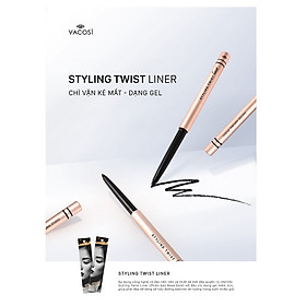 Chì kẻ mắt dạng gel Vacosi Styling Styling Twist Liner