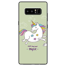 Ốp lưng dành cho Samsung Note 8 - Note 9 - Note 10 - Note 10 Plus mẫu Ngựa Nền Xanh Magic