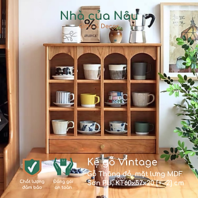 Mua Kệ Gỗ để cốc phong cách Vintage thiết kế mái vòm thích hợp đặt tại phòng khách hoặc bếp đựng cốc và gia vị