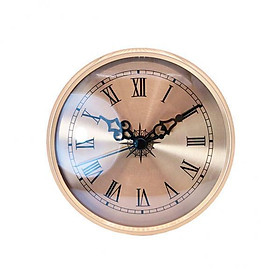 5X 4.25"/108mm Quartz Clock Insert, Gold Trim, Roman Numeral, Quartz Movement