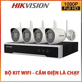 Mua Bộ Kit camera Wifi HIKVISION NK42W0H(D) (4 CAMERA + 1 Đầu ghi ) kèm ổ cứng chính hãng - Hàng chính hãng
