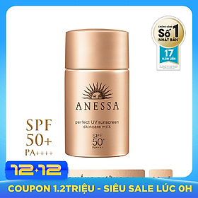 Sữa Chống Nắng Anessa Perfect UV Sunscreen Skincare Milk Spf50+ Pa++++ (20ml)