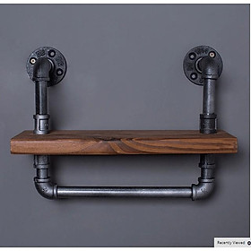 Kệ treo tường ống nước gỗ cao cấp, kệ ống nước trang trí decor nhà đẹp, đồ vật trang trí đẹp
