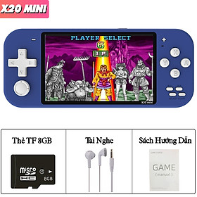 Máy chơi game cầm tay Vinetteam X20 mini 4.3 inch bộ nhớ 8GB tích hợp hơn 1000 trò chơi MP3, MP4 phong cách Retro - hàng chính hãng