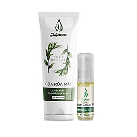 Bộ sữa rửa mặt Trà Xanh 100ml và serum chấm mụn Cúc La Mã 5ml JULYHOUSE