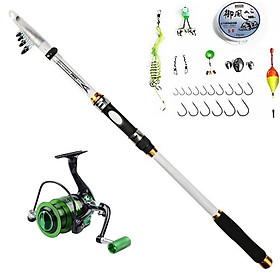 Bộ cần câu cá - Máy đứng kim loại cao cấp - Tặng kèm 8 phụ kiện C05