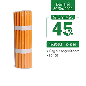 Mua  KV  Phi 6 - Bó 100 ống hút giấy làm từ sợi mía