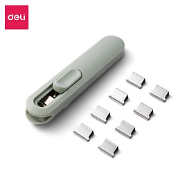 Set kẹp giấy 8 ghim thay thế Deli, kẹp cố định giấy bằng thép không gỉ, kẹp tài liệu hồ sơ văn phòng chắc chắn tái sụng