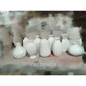 Set 3 lọ hoa mini decor trang trí sứ Bát Tràng