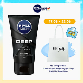 Sữa Rửa Mặt NIVEA MEN DEEP Than Đen Hoạt Tính Hút Nhờn Sáng Da (100G) - 84415