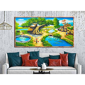 Mua Tranh canvas treo tường làng quê Việt Nam - QVN004
