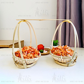 Mua Quang gánh tre (trắng) dùng để cắm hoa  trang trí  chụp hình sản phẩm