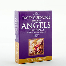 Bài Oracle Daily Guidance From Your Angel 44 Lá Bài Mạ Vàng Tặng Đá Thanh Tẩy