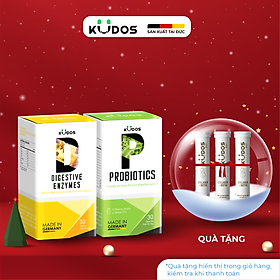Combo Thực Phẩm Bảo Vệ Sức Khỏe KUDOS PROBITICS + KUDOS DIGESTIVE ENZYMES (30 viên/hộp)