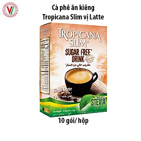 Cà Phê Ăn Kiêng Latte Với Chiết Xuất Cỏ Ngọt Tropicana Slim (10 Gói x 14g)