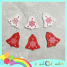 Mua Set 6 phụ kiện treo trang trí Noel 5cm màu đỏ - trắng