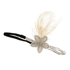 1920s Feather Flapper Headpiece 20s Bridal Headband Costume Accessories
