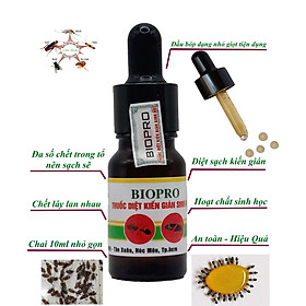 Thuốc Diệt kiến gián sinh học Biopro chai 10ml Dạng ống bóp nhỏ giọt tiện lợi, an toàn, hiệu quả, diệt sạch kiến gián