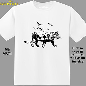 Natural Tiger, Mã ART1. Hãy tỏa sáng như kim cương, qua chiếc áo thun Goking siêu hot cho nam nữ trẻ em, cặp đôi, gia đình, đội nhóm