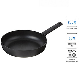 Mua Chảo Rán Lock&Lock Soma 28cm LMH1283IH - Màu Đen (Có Thể Dùng Bếp Từ)