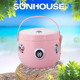 Nồi cơm điện nắp gài Sunhouse Happy Time HTD8521P (1.8 Lít) - Hồng - Hàng chính hãng
