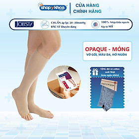 Vớ y khoa JOBST Opaque - Mỏng Hỗ Trợ Điều Trị giãn tĩnh mạch chân, 20-30 mmHg (vớ gối, màu da) (tất y khoa)